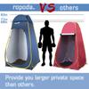 ropoda Pop Up Tent 83" x 48" x 48" Upgrade Privacy Tent, Porta-Potty Changing Portable Changing Room Includes 1 Removable Bottom,8 Stakes,1Removable Rain Cover,1 Carrying Bag view 2