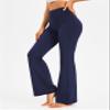 AFITNE Yoga Pants for Women Bootcut Pants with Pockets High Waisted Workout Bootleg Yoga Pants Tall Long Athletic Gym Pants Blue - XL view 2