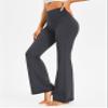 AFITNE Yoga Pants for Women Bootcut Pants with Pockets High Waisted Workout Bootleg Yoga Pants Tall Long Athletic Gym Pants Grey - XL view 2