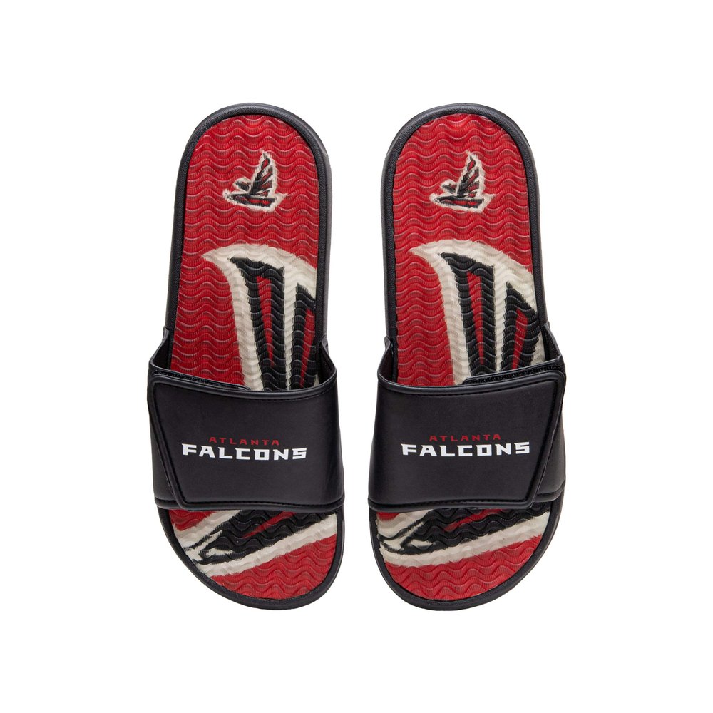 FOCO Atlanta Falcons NFL Mens Wordmark Gel Slides - S