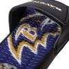 FOCO Baltimore Ravens NFL Mens Wordmark Gel Slides - S view 2