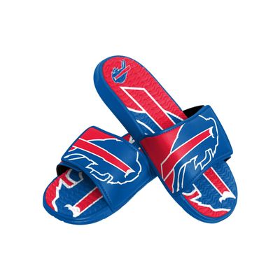 FOCO Buffalo Bills NFL Mens Colorblock Big Logo Gel Slides - M