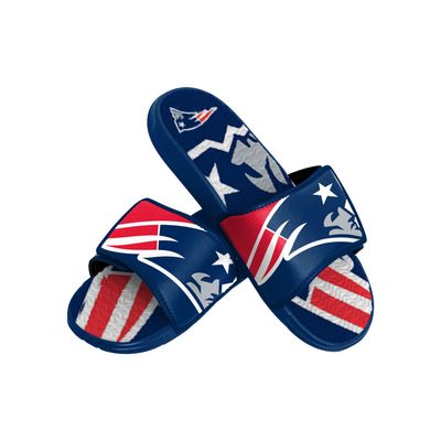 FOCO Dallas Cowboys NFL Mens Colorblock Big Logo Gel Slides - S