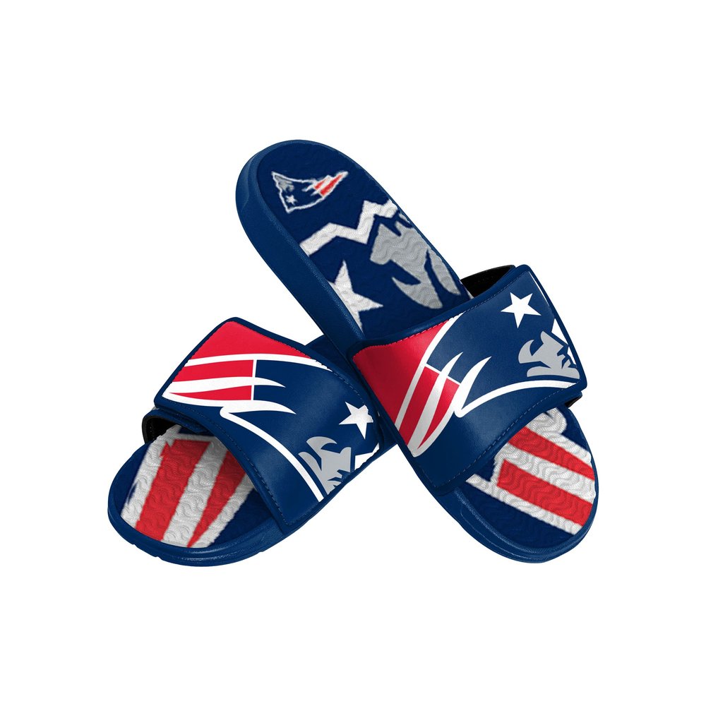 FOCO Dallas Cowboys NFL Mens Colorblock Big Logo Gel Slides - S