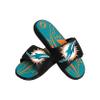 FOCO Miami Dolphins NFL Mens Colorblock Big Logo Gel Slides - S view 1