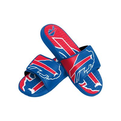 FOCO Buffalo Bills NFL Mens Colorblock Big Logo Gel Slides - XL