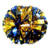 Hooshing 2PCS Blue and Gold Pom Poms Cheerleading with Baton Handle for Team Spirit Sports Dance Cheering view 1