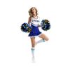 Hooshing 2PCS Blue and Gold Pom Poms Cheerleading with Baton Handle for Team Spirit Sports Dance Cheering view 3