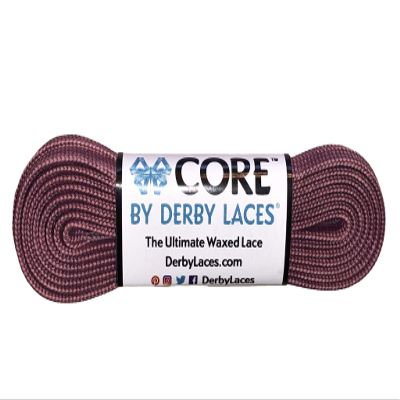Derby Laces CORE Narrow 6mm Waxed Lace for Figure Skates, Roller Skates, Boots, and Regular Shoes (Pomegranate, 54 Inch / 137 cm)