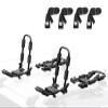 Leader Accessories Folding Kayak Rack 4 PCS/Set J Bar Car Roof Rack for Canoe Surf Board SUP On Roof Top Mount on SUV, Car and Truck Crossbar with 4 pcs Tie Down Straps view 1