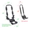 Leader Accessories Folding Kayak Rack 4 PCS/Set J Bar Car Roof Rack for Canoe Surf Board SUP On Roof Top Mount on SUV, Car and Truck Crossbar with 4 pcs Tie Down Straps view 3