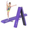ZENY 6ft Folding Gymnastics Balance Beam Foam Floor Balance Beam Bar with Anti-slip Base Walking Beams Home Gymnastics Equipment for Kids Adults (Purple) view 1