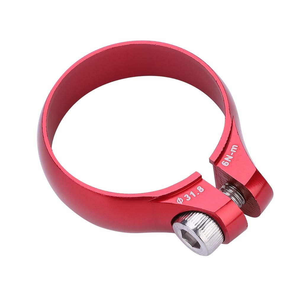 Seat Post Clamp, 31.8mm Seat Post Clamp Super Light Aluminium Alloy Mountain Bolt Clamp Seat Tube Clip Seat Clamp Seat Tube Clip for 27.2 Seatpost (Black)