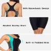 beautyin Women's One Piece Swimsuit Boyshort Racerback Padded Swimwear Aqua M view 4