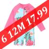 HUAANIUE Baby/Toddler Girl Swimsuit Long Sleeve Rashguard Swimwear Aqua 2-3 T view 3