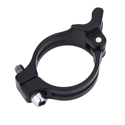 Front Derailleur Clamp, Adjustable Braze On Front Derailleur Adapter Clip Aluminium Alloy for Road or Mountain (31.8mm / 1.25inch)