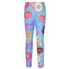 FEESHOW Girls Stretch Leggings Tights Kids Athletic Pants Fashion Allover Printed for Sports Dance wear Tights Trousers Blue 3-4 view 2