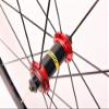 Bike Wheel 700C Double Wall Alloy Rim 40mm Bicycle Wheel Set Cassette Flywheel Carbon Hub Sealed Bearing QR 8-11Speed Disc Brake (Size : C) view 3