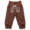 Schneberger Trachten Couture Baby Pants Bavaria Lederhosen Design - Toddler Cotton Jogger Pants Bockkitz (Dark-Brown, 5-6T) view 1