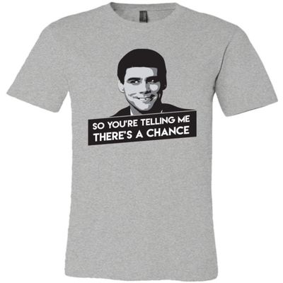 Absurd Ink Dumb and Dumber There's a Chance - Unisex Tee (Athletic Heather, 2XL)