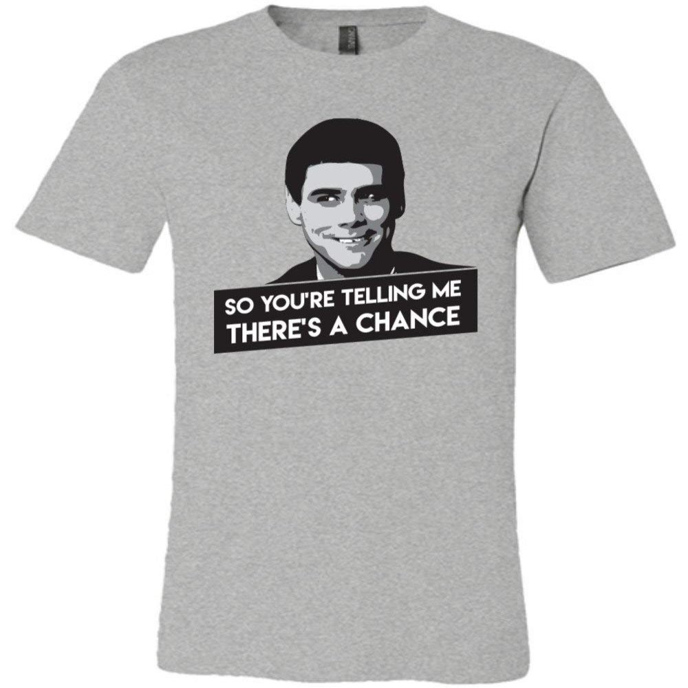 Absurd Ink Dumb and Dumber There's a Chance - Unisex Tee (Athletic Heather, 2XL)