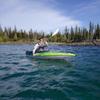 AQUAGLIDE Navarro 110 Convertible Inflatable Kayak with Drop Stitch Floor, Green view 3