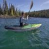 AQUAGLIDE Navarro 110 Convertible Inflatable Kayak with Drop Stitch Floor, Green view 4
