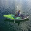 AQUAGLIDE Navarro 130 Convertible Inflatable Kayak with Drop Stitch Floor- 1 Person Touring Kayak without Cover, Green view 4
