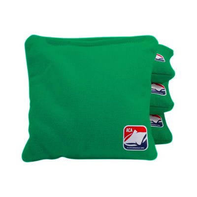 ACA Daily 66x Regulation Cornhole Bags Weather Resistant Resin Filled 6x6 Set of 4 Kelly Green