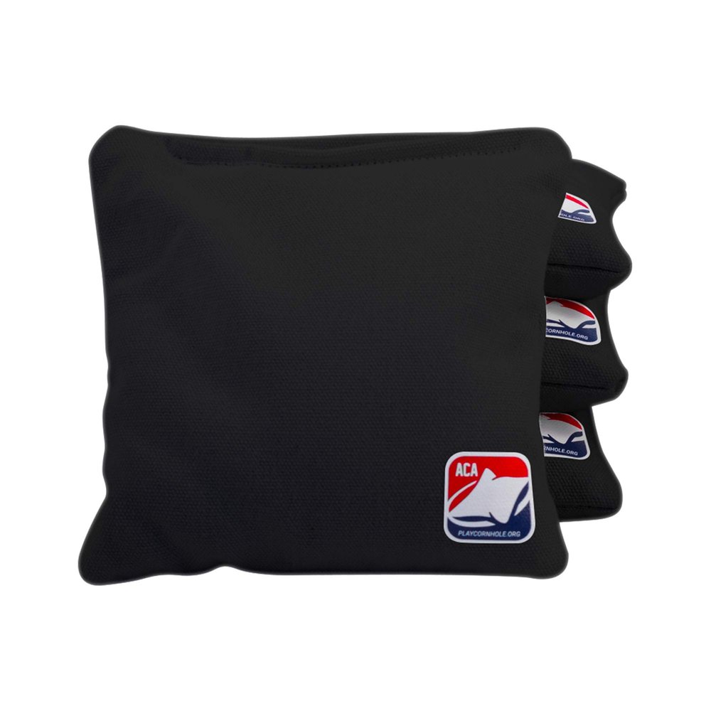 ACA Daily 66x Regulation Cornhole Bags Weather Resistant Resin Filled 6x6 Set of 4 Black