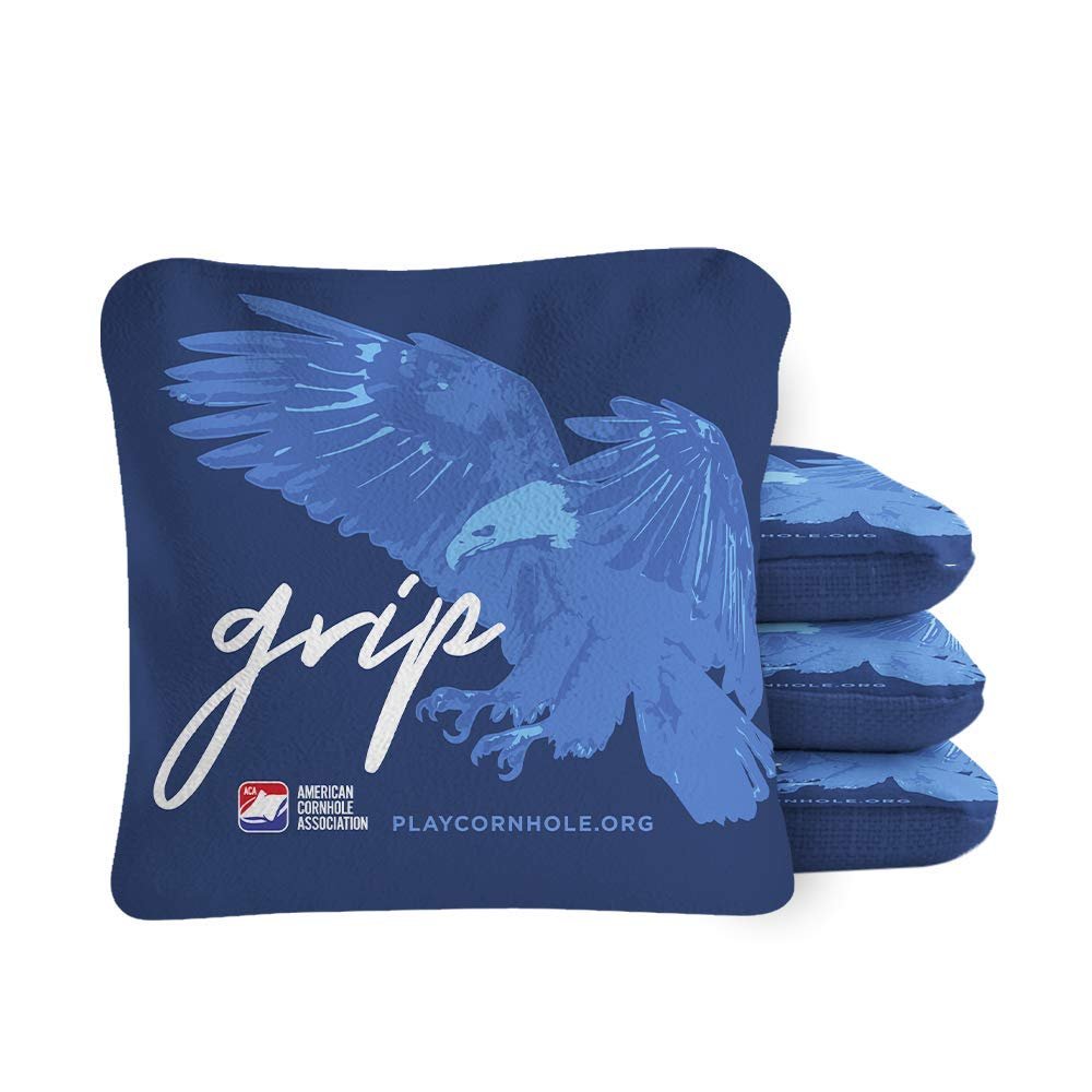 ACA Synergy Pro Professional Cornhole Bags Dual Sided Regulation 6x6 Set of 4 Eagle Blue