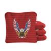 ACA Synergy Pro Professional Cornhole Bags Dual Sided Regulation 6x6 Set of 4 Red Striped Eagle view 1