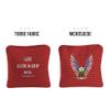 ACA Synergy Pro Professional Cornhole Bags Dual Sided Regulation 6x6 Set of 4 Red Striped Eagle view 2