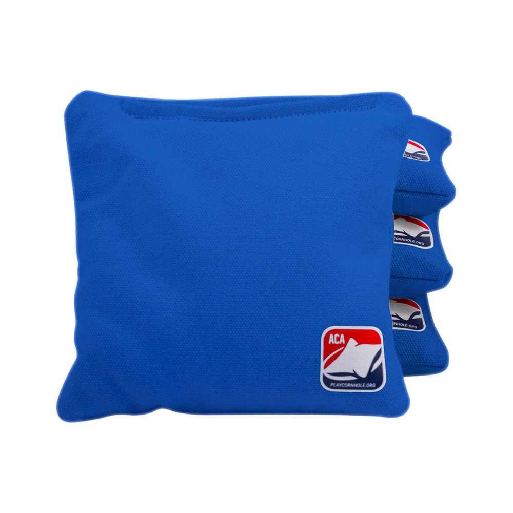 ACA Daily 66x Regulation Cornhole Bags Weather Resistant Resin Filled 6x6 Set of 4 Royal Blue