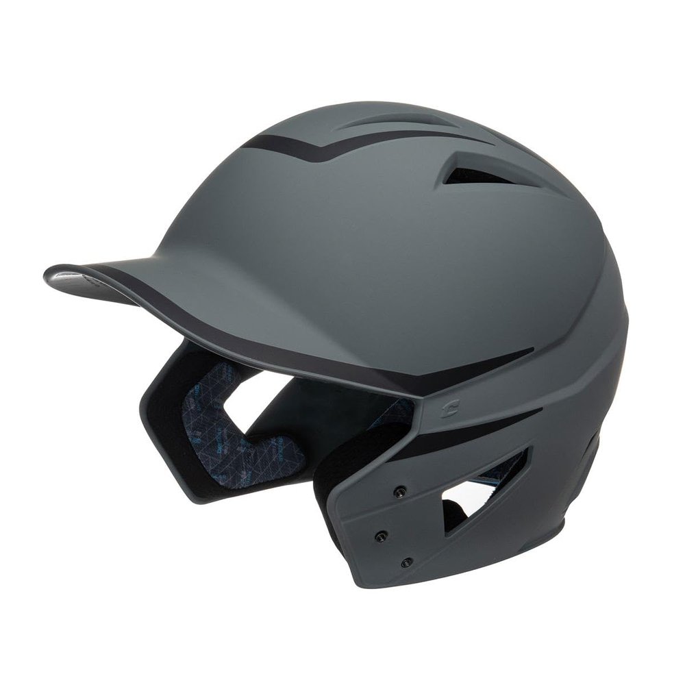CHAMPRO HX Legend Plus Performance Baseball Batting Helmet with Removeable Jaw Guard in Two-Tone Color Matte Finish, Graphite, Black, Junior (HXM2GRJ) Medium