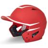 CHAMPRO HX Legend Plus Performance Baseball Batting Helmet with Removeable Jaw Guard in Two-Tone Color Matte Finish, Scarlet, White, Medium view 1