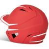 CHAMPRO HX Legend Plus Performance Baseball Batting Helmet with Removeable Jaw Guard in Two-Tone Color Matte Finish, Scarlet, White, Medium view 2