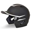 CHAMPRO HX Legend Plus Performance Baseball Batting Helmet with Removeable Jaw Guard in Two-Tone Color Matte Finish, HXM2BJ, Black, White, Junior Medium view 1