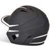 CHAMPRO HX Legend Plus Performance Baseball Batting Helmet with Removeable Jaw Guard in Two-Tone Color Matte Finish, HXM2BJ, Black, White, Junior Medium view 2