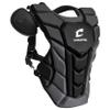 Champro Optimus Pro Plus Ergonomic Baseball Catchers Chest Protector for Commotio Cordis with Removeable Shoulder Cap, 15.5", Black view 2