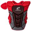 Champro Optimus Pro Plus Ergonomic Baseball Catchers Chest Protector for Commotio Cordis with Removeable Shoulder Cap, 16.5", Scarlet Red view 1