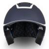 CHAMPRO HX Legend Plus Performance Baseball Batting Helmet with Removeable Jaw Guard in Two-Tone Color Matte Finish, Navy, White, Senior, Model Number: HXM2NYS view 3