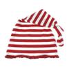 My Lello Baby Ruffled Knotted Tail Cotton Beanie Hat - (6-18 Months) - Red Stripes view 1