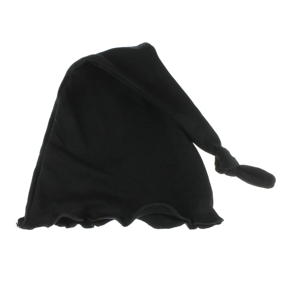 My Lello Baby Ruffled Knotted Tail Cotton Beanie Hat - (6-18 Months) - Black