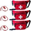 ASA TECHMED 3 Pack Lifeguard Fanny Pack With Whistle Lanyard - Baywatch Style First Aid Hip Pack w/Adjustable Strap, Cross Logo + Zipper Pouch, Emergency Equipment Set view 1
