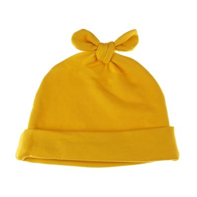 My Lello Baby Vintage Rabbit Ears Cotton Beanie Hat - (6-12 Month) - Golden Yellow