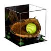 Better Display Cases Versatile Acrylic Display Case - Medium Square with Box with Mirror and Green Risers 11" x 11" x 11" (A001-GRR) view 1