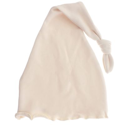 My Lello Baby Ruffled Knotted Tail Cotton Beanie Hat - (6-18 Months) - Natural