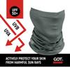 GOT Sports UPF 50+ Fishing Neck Gaiter - UV Face Mask Sun Protection for Men & Women - Camo SPF Face Cover Gator - Fishing, Hunting, Hiking (Gunmetal Gray) view 2