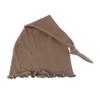 My Lello Baby Ruffled Knotted Tail Cotton Beanie Hat - (6-18 Months) - Cocoa Brown view 1